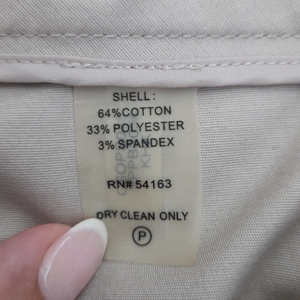 Calvin Klein Cream Straight Leg Stretch Pants Size 8 Petite - Picture 12 of 13